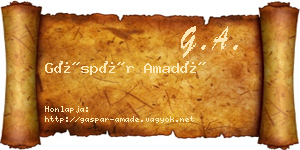 Gáspár Amadé névjegykártya